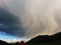 Gewitter mit Hagelfallstreifen